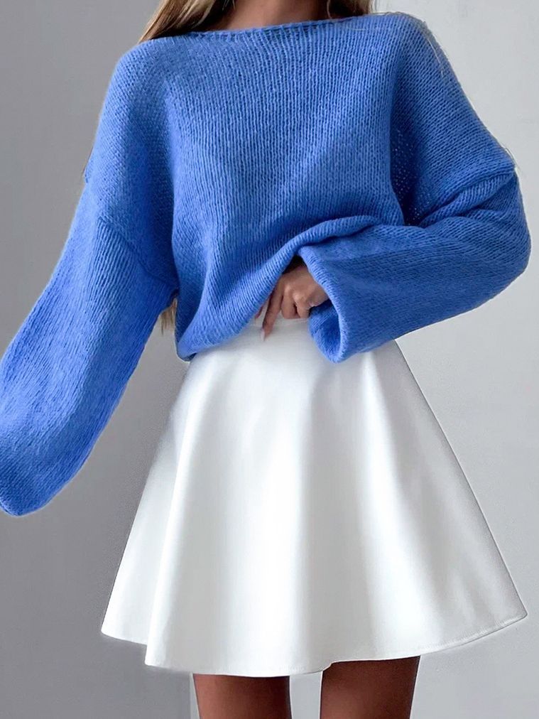 White Classic Flare Skirt